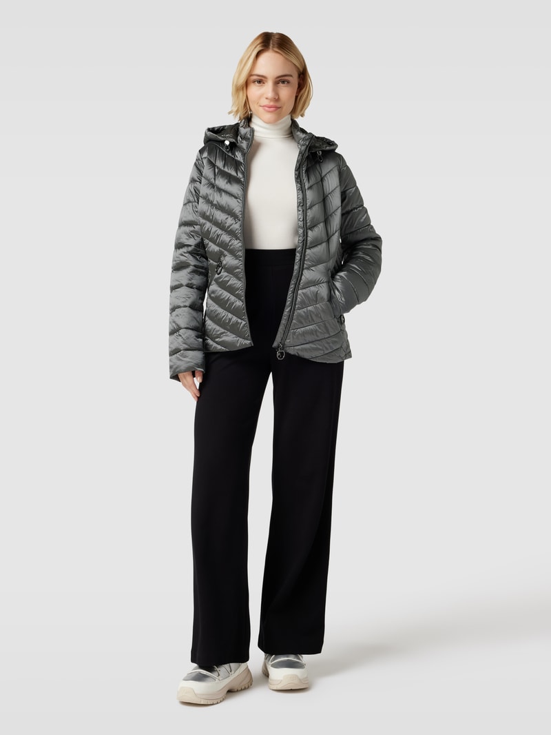 Steppjacke mit Stehkragen in anthrazit