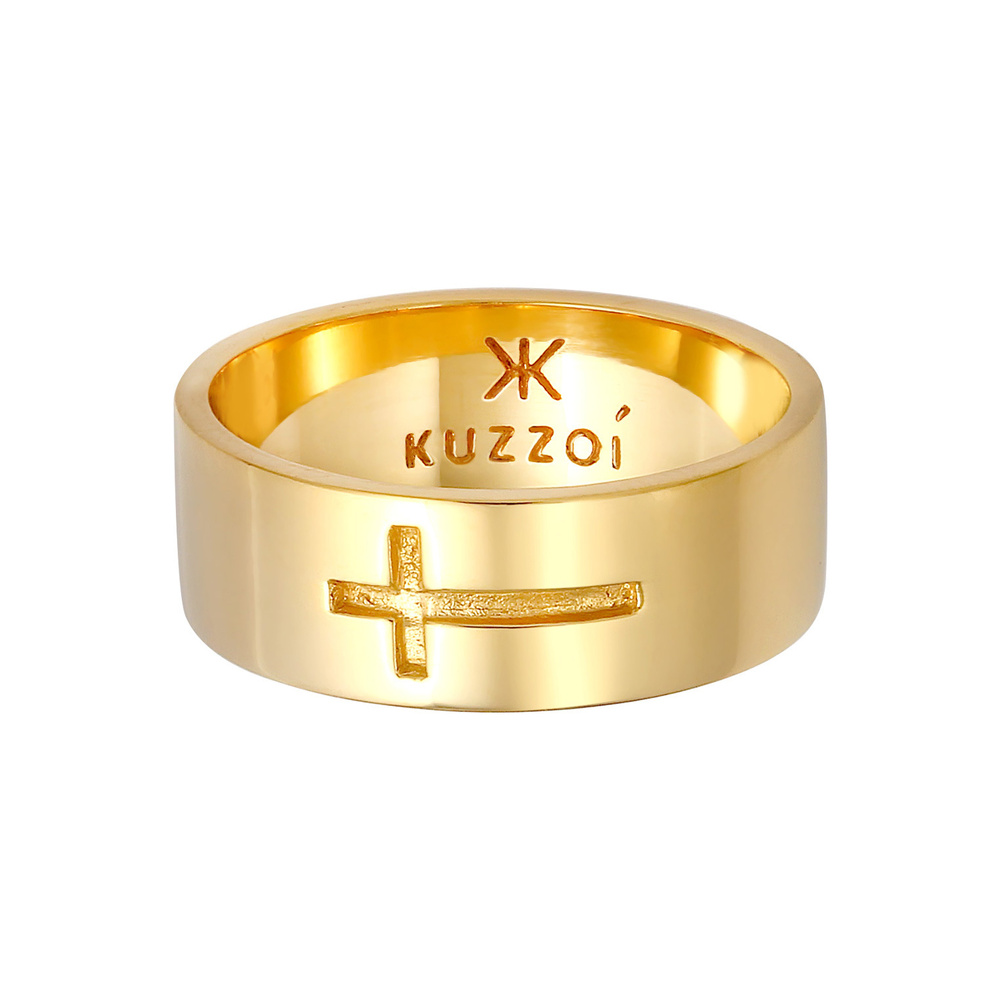 KUZZOI KUZZOI Bague Tendance à l'oxydation croisée des hommes en argent sterling 925 Bague