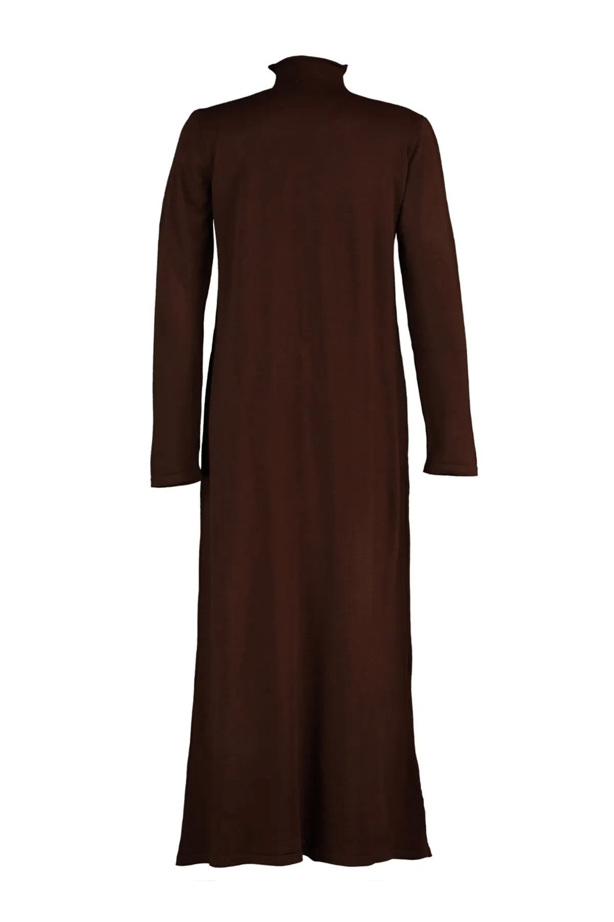 Trendyol Modest  Braunes Rollkragen-Strickkleid TCTAW23EB00001