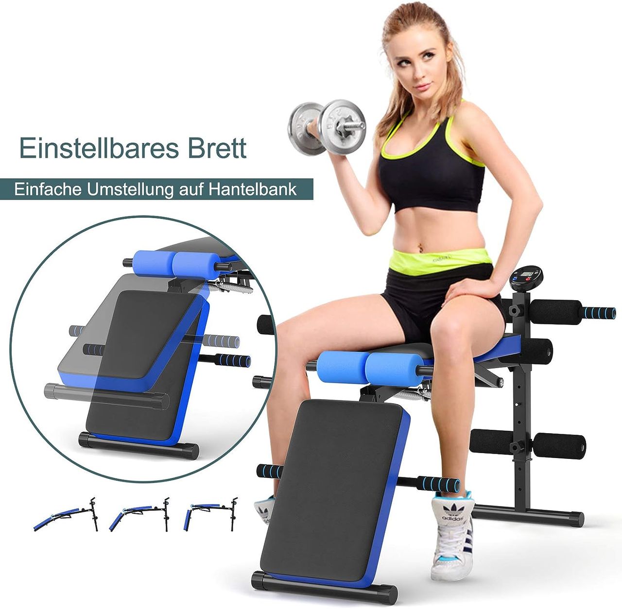 Costway Sit Up Bank klappbar, Ab Bauchtrainer Bench
