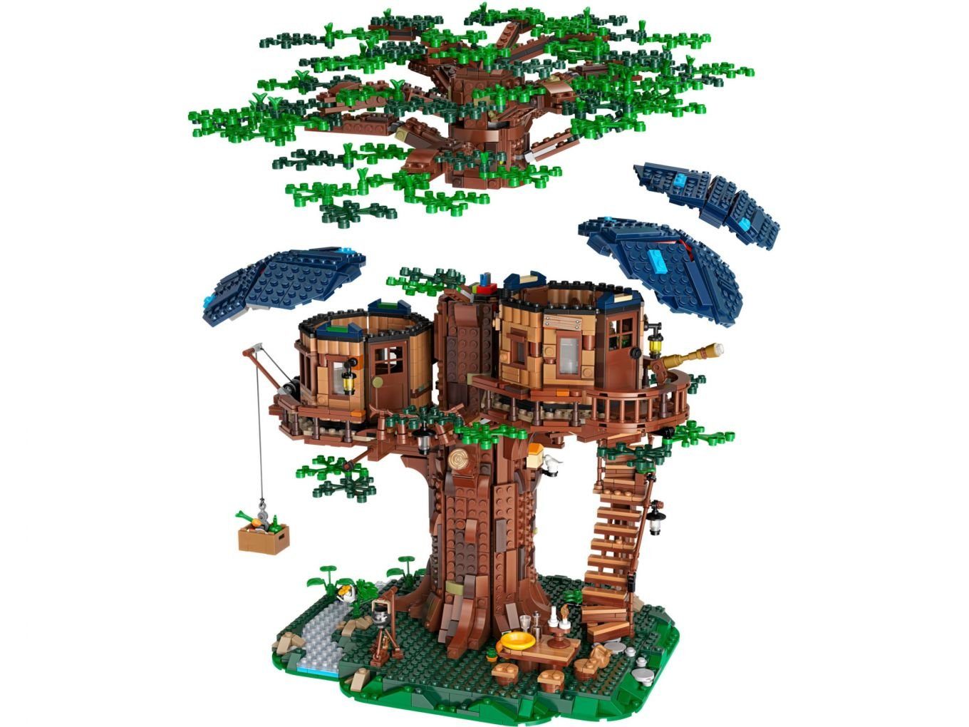 LEGO® Konstruktionsspielsteine LEGO® Ideas - Baumhaus, (Set, 3036 St)