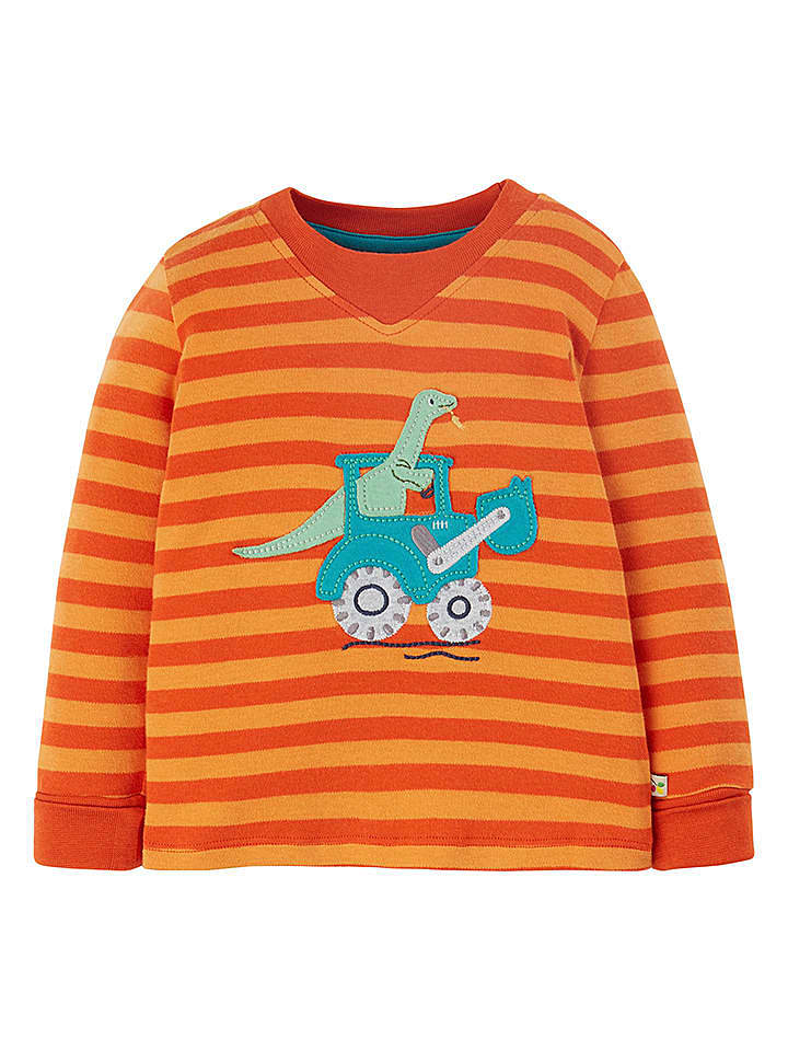 Frugi Frugi Longsleeve Dino Orange günstig kaufen 104/110