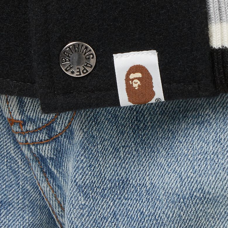 A Bathing Ape Varsity Jacket black