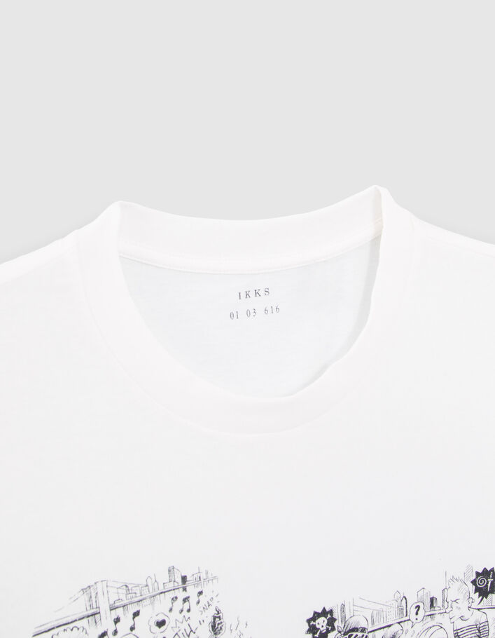 T-shirt blanc bio visuel BD Hip Hop Homme