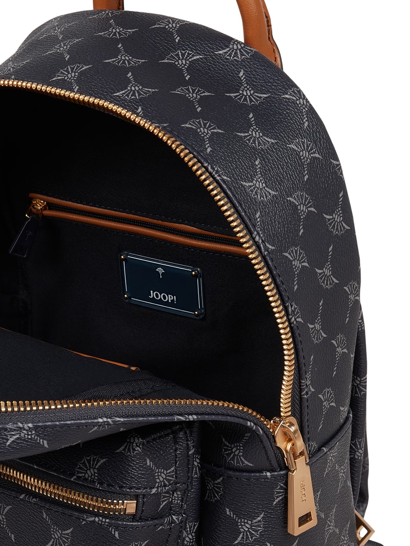 Rucksack mit Logo-Muster Modell 'Salome' in dunkelblau