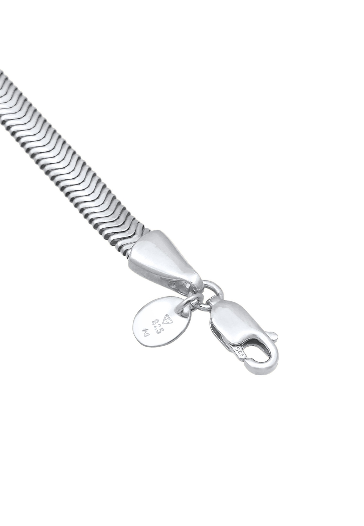 Lanț elegant tip șarpe plat Elli PREMIUM pentru femei, din argint 925