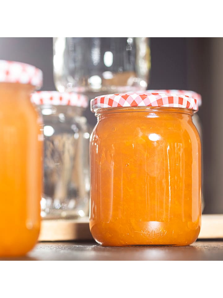 Chefware 6er-Set: Einmachgläser in Transparent/ Rot - 540 ml günstig kaufen onesize