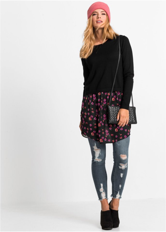 Pullover mit Rockansatz