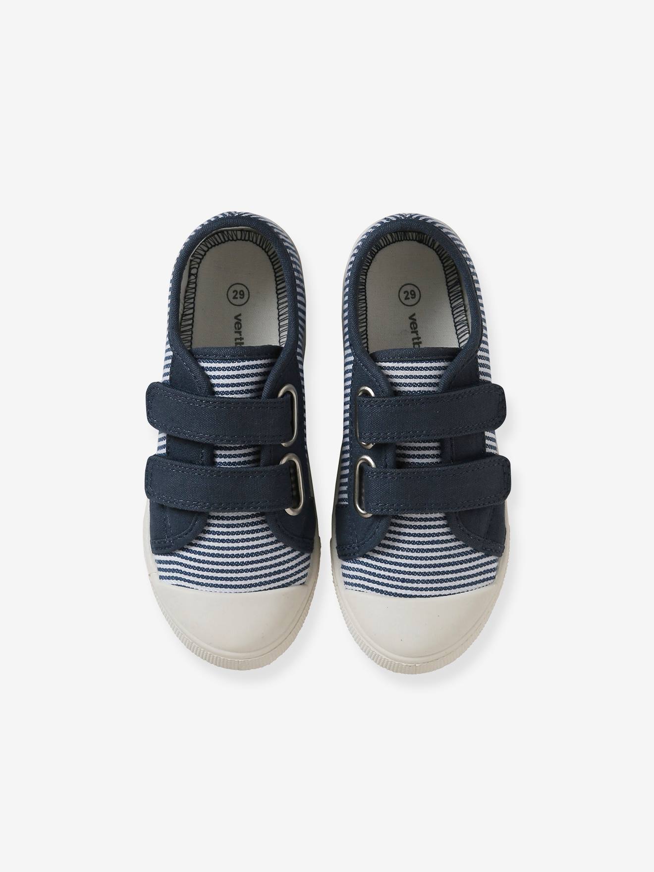 Baskets scratchées en toile enfant moutarde
