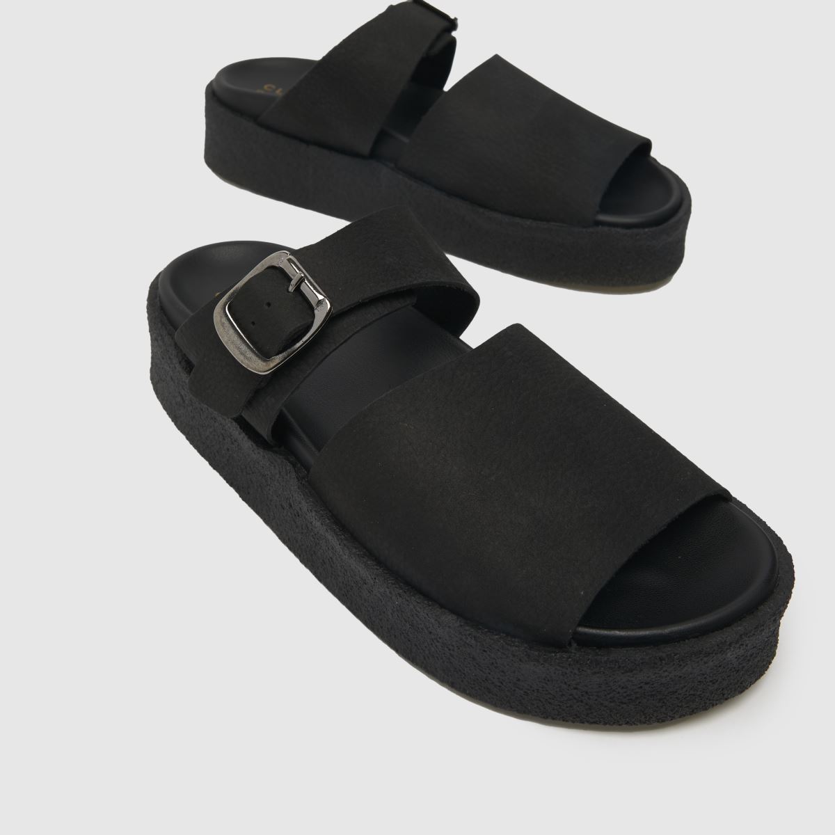Clarks Originals – Svarta sandaler i crêpe
