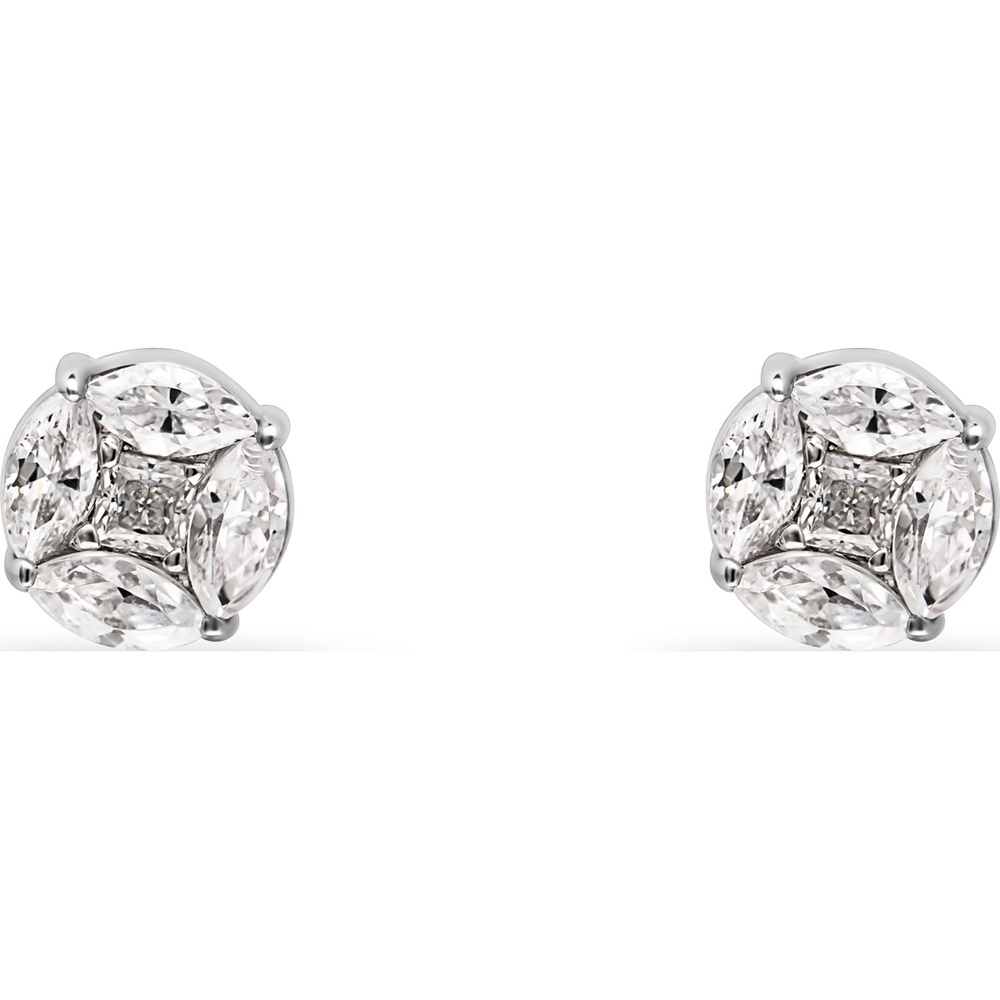 FAVS Boucles d'oreilles à fermoir à poussette 925 Argent Boucles d'oreilles