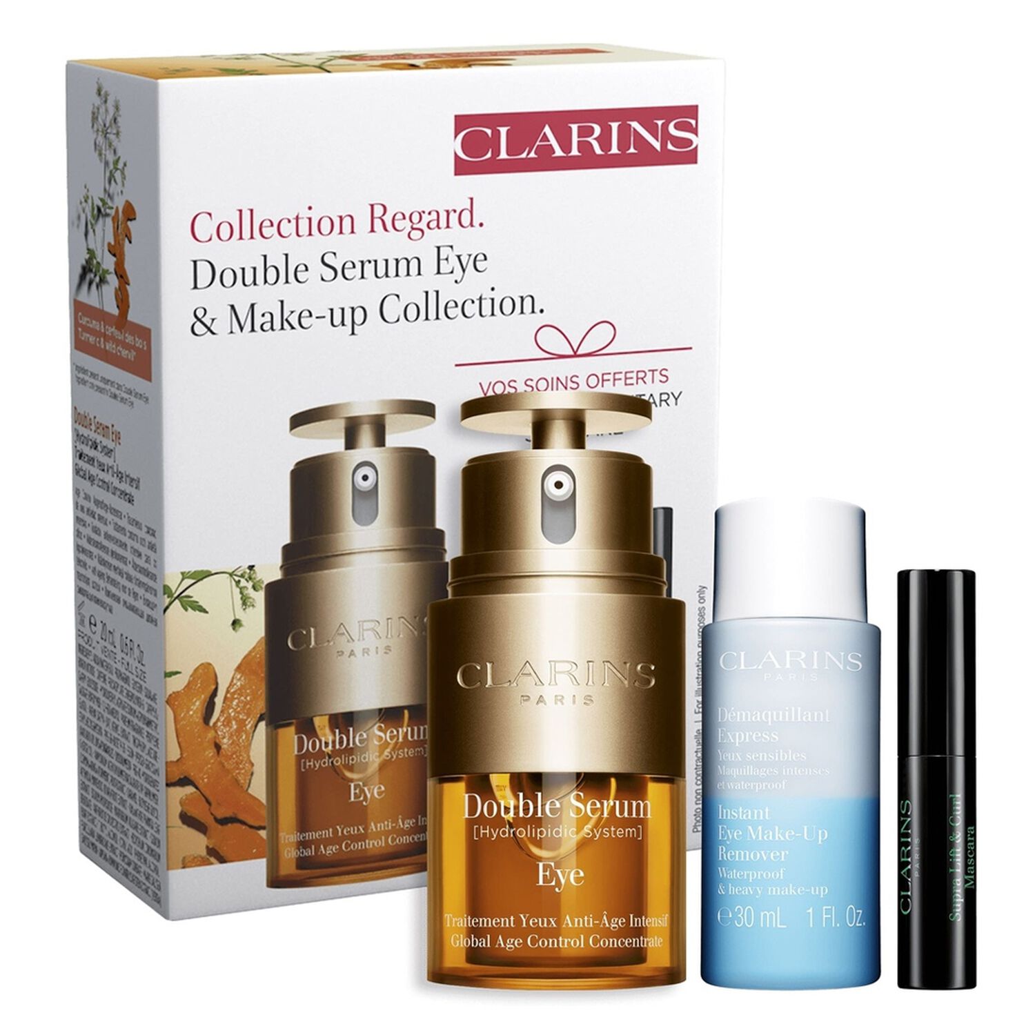 Clarins Collection Regard Coffret Yeux - Double Sérum Yeux 20 ml + 2 Produits