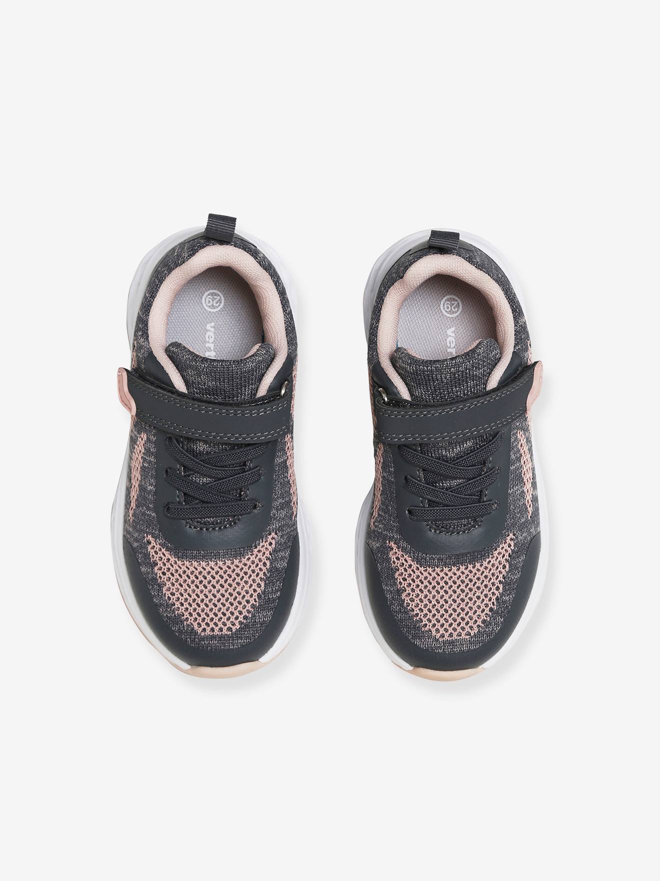 Baskets de sport éco-responsables fille gris/rose