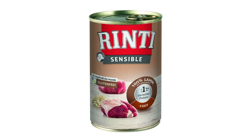 RINTI Hundenassfutter Sensible Lamm + Reis 400 g