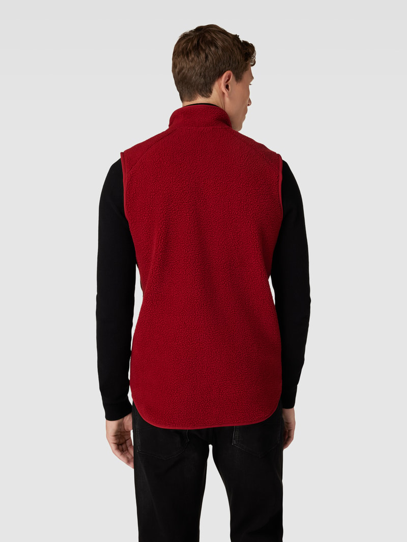 Fleeceweste mit Brusttasche Modell 'Pile' in rot