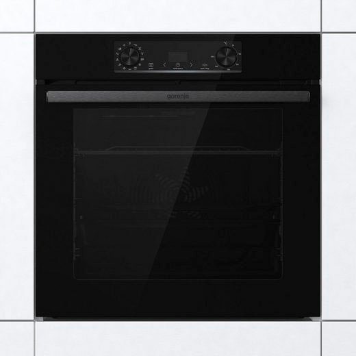 GORENJE Backofen-Set BLACKSET2, mit 1-fach-Teleskopauszug, Aqua Clean