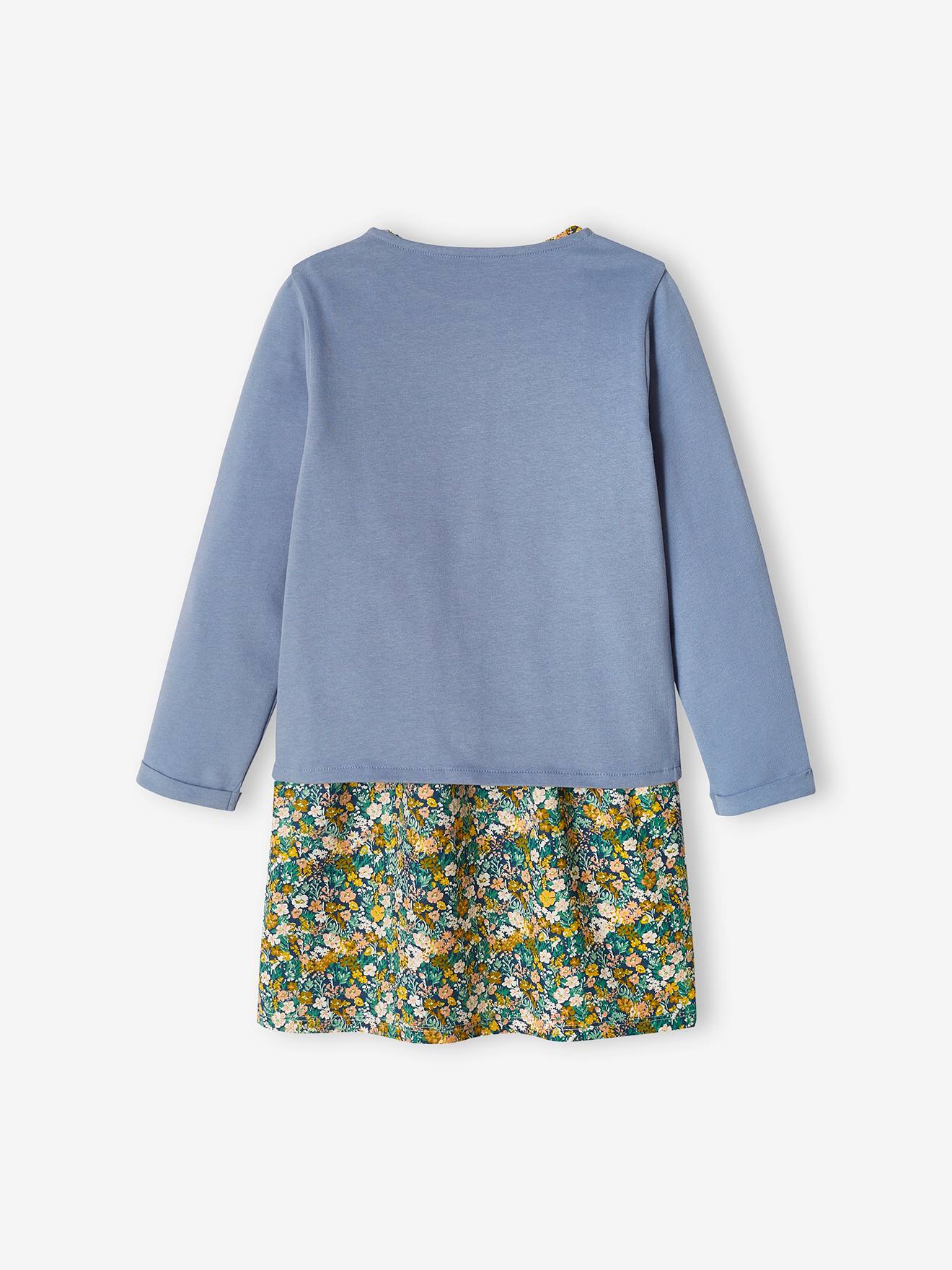 Ensemble robe + cardigan fille pêche