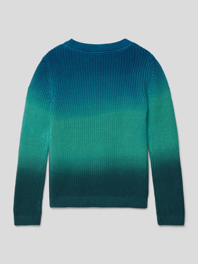 Strickpullover im Batik-Look in royalblau
