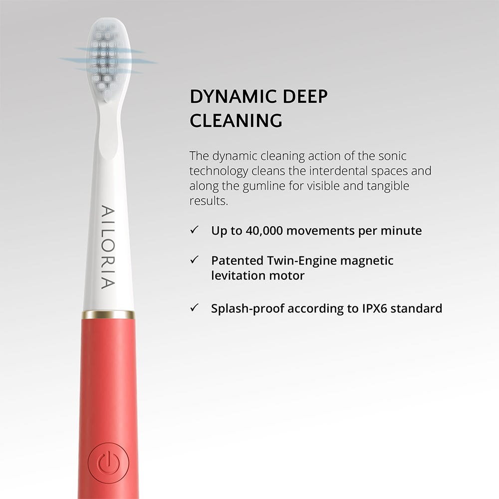 Ailoria Pro Smile Set Schallzahnbürste Coral