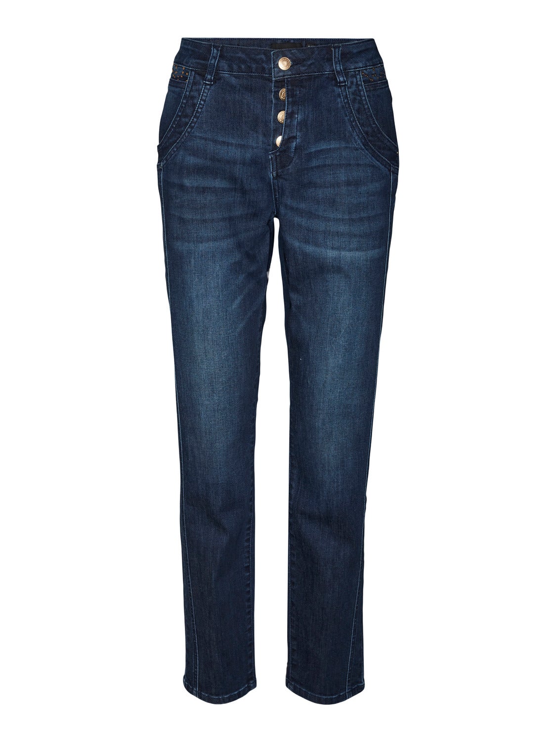 VMMINE Mid Rise Gerade geschnitten Jeans