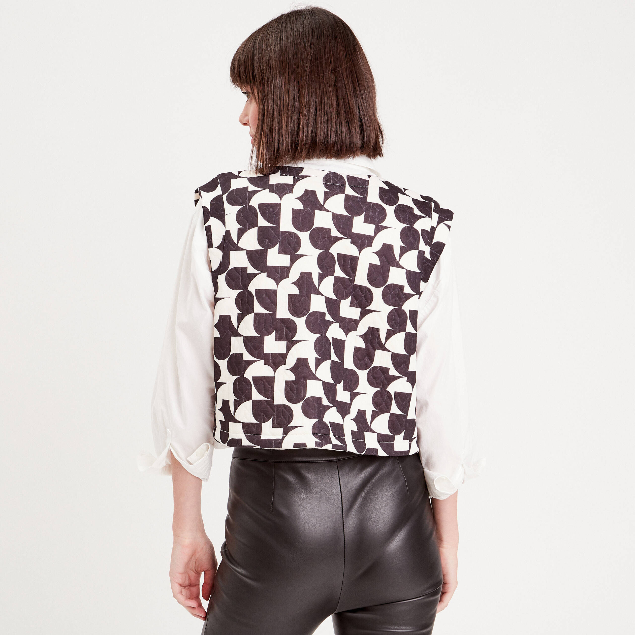 Veste sans manches matelassée ecru femme | Cache Cache