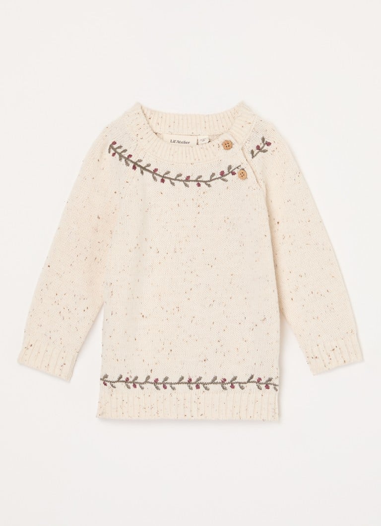 Lil' Atelier NBNG Pulover Galto tricotat gros cu broderie