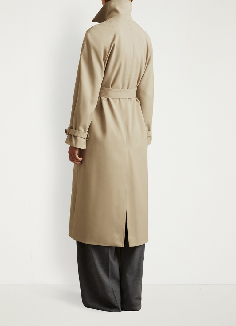 Travel Darcie double-breasted trench coat in wool blend with belt