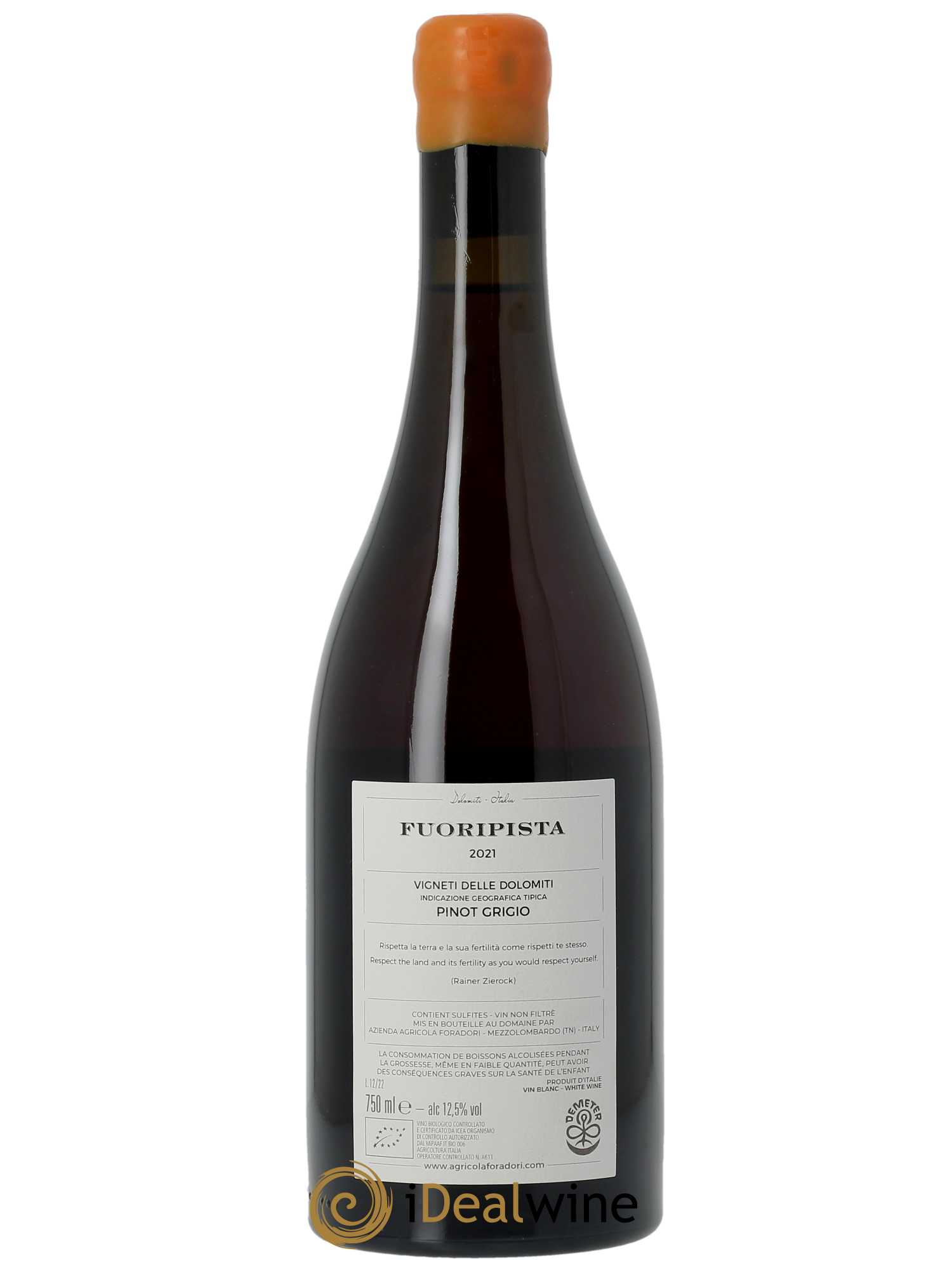 Vigneti delle Dolomiti IGT Fuoripista Pinot Grigio Elisabetta Foradori  2021 - Lot de 1 Bouteille