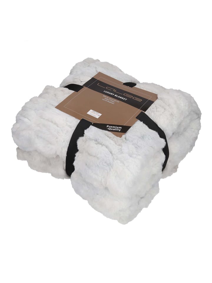 GMD Living Edle Wohndecke LUXURY in Farbe Silver (hellgrau) günstig kaufen 150 x 200 cm