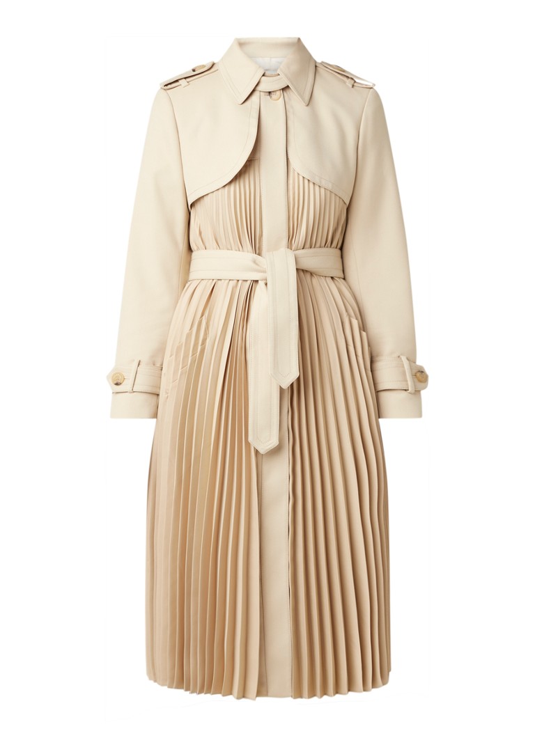 Trench plisat Sandro cu curea.