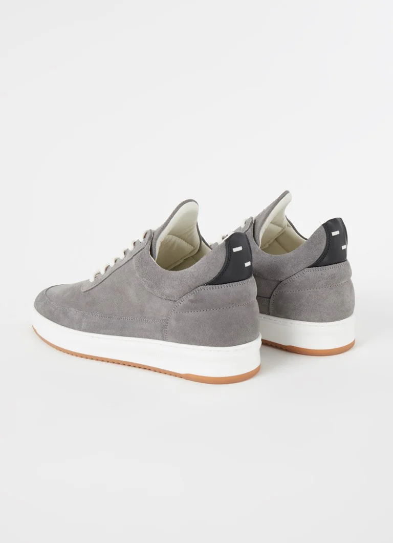 Niskie buty sportowe Filling Pieces Ripple ze zamszu ze skórzanymi detalami.