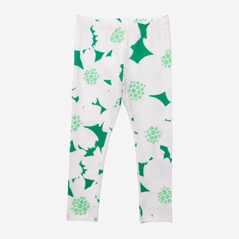 Leggings fille maxi fleurs vert Catimini