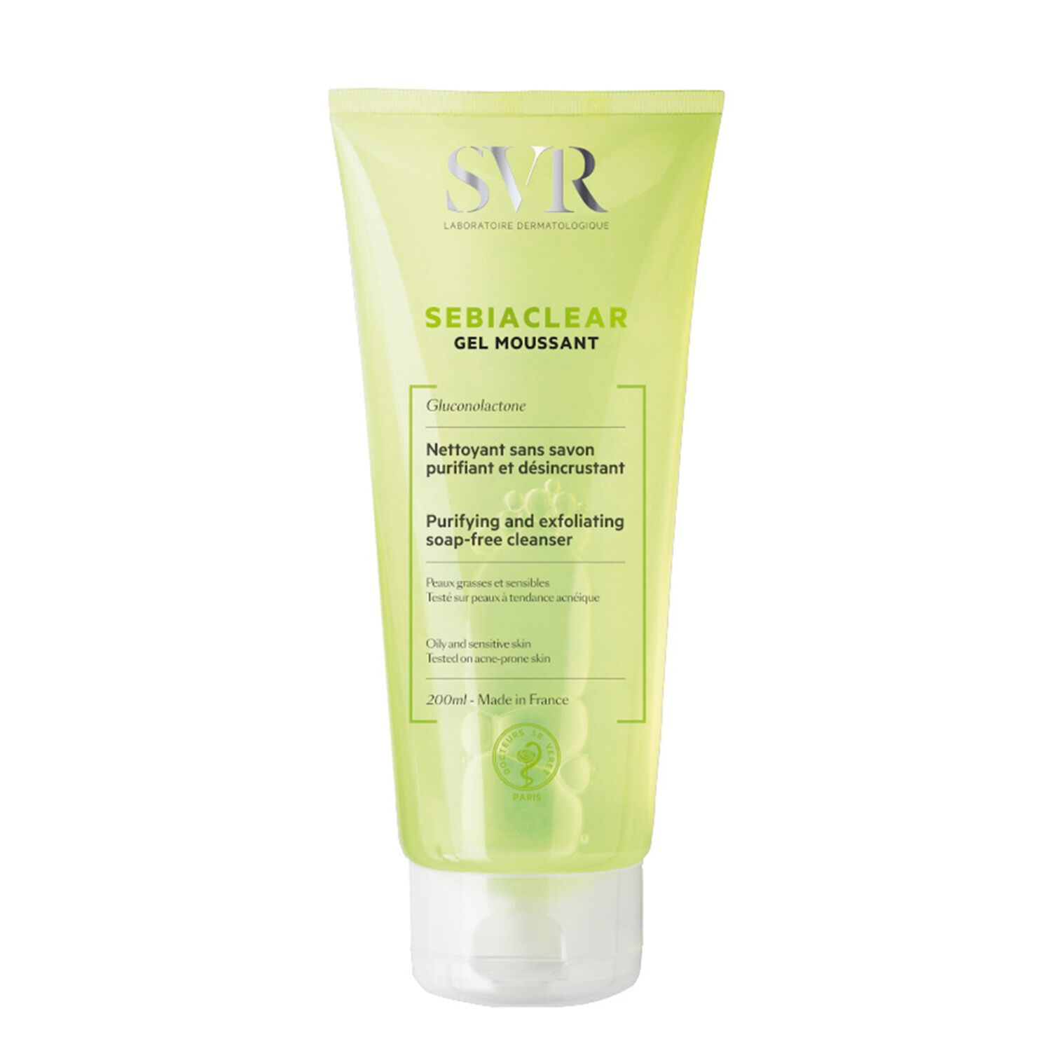SVR Sebiaclear Gel Moussant Nettoyant Sans Savon Purifiant et Désincrustant