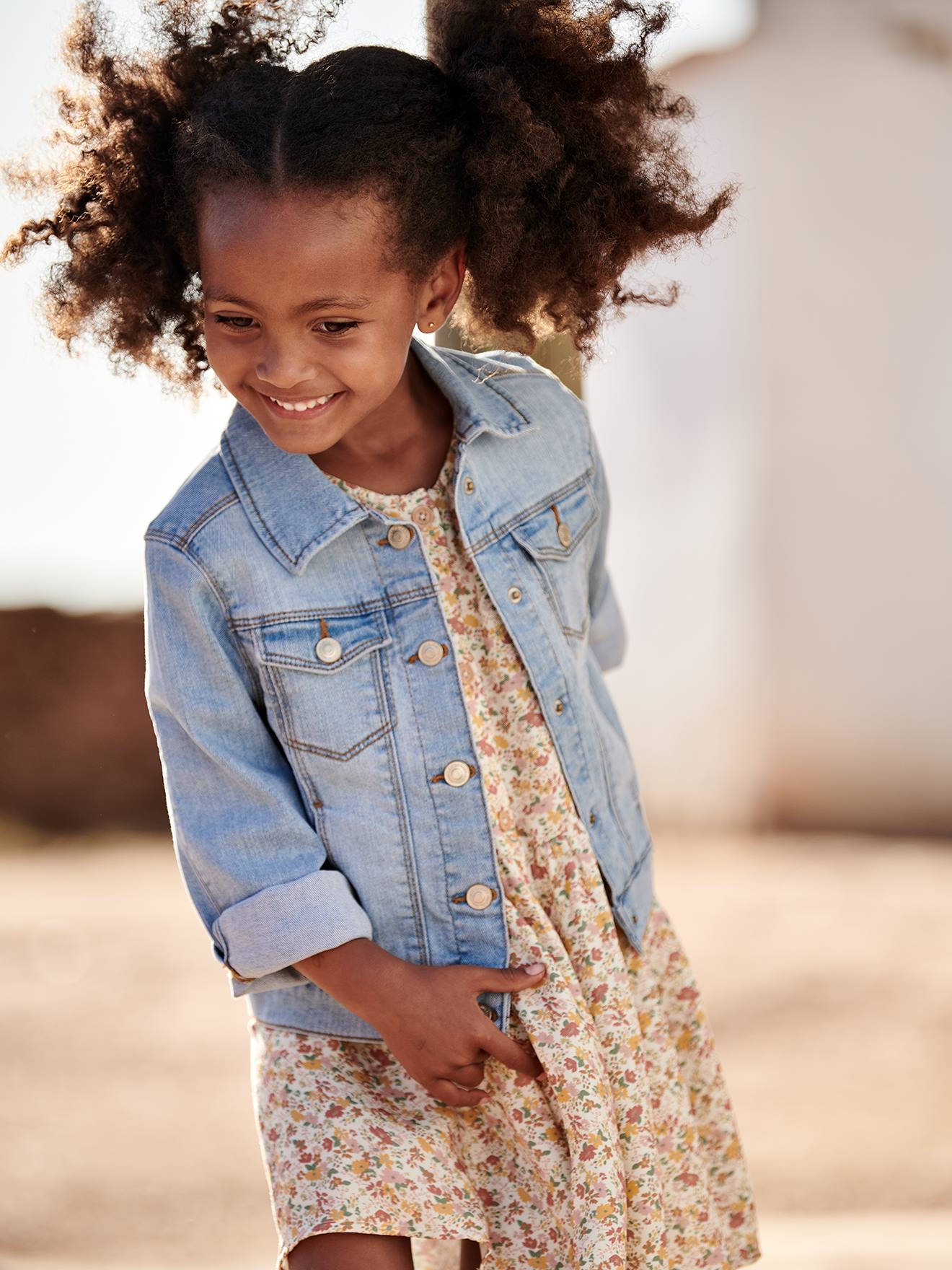 Veste en jean personnalisable fille double stone