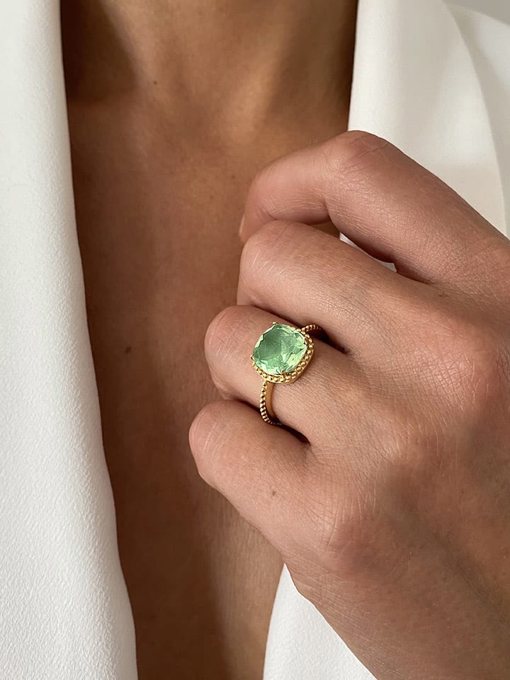 Les Petites Précieuses Vergold. Ring mit Edelstein günstig kaufen