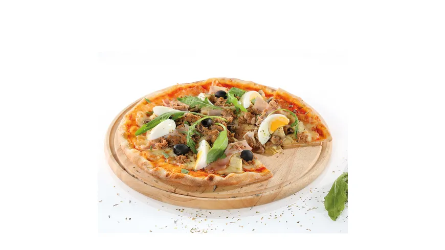 ZASSENHAUS Pizzateller aus Gummibaumholz Ø 33cm