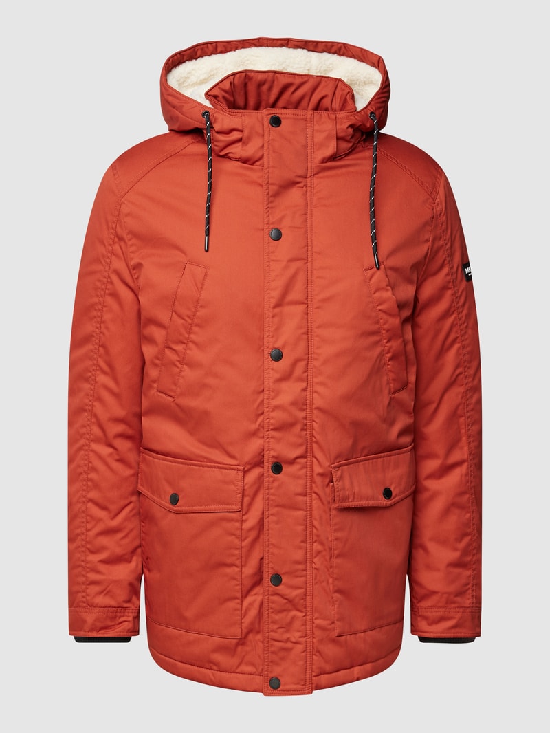 Parka mit Reißverschluss in rostrot
