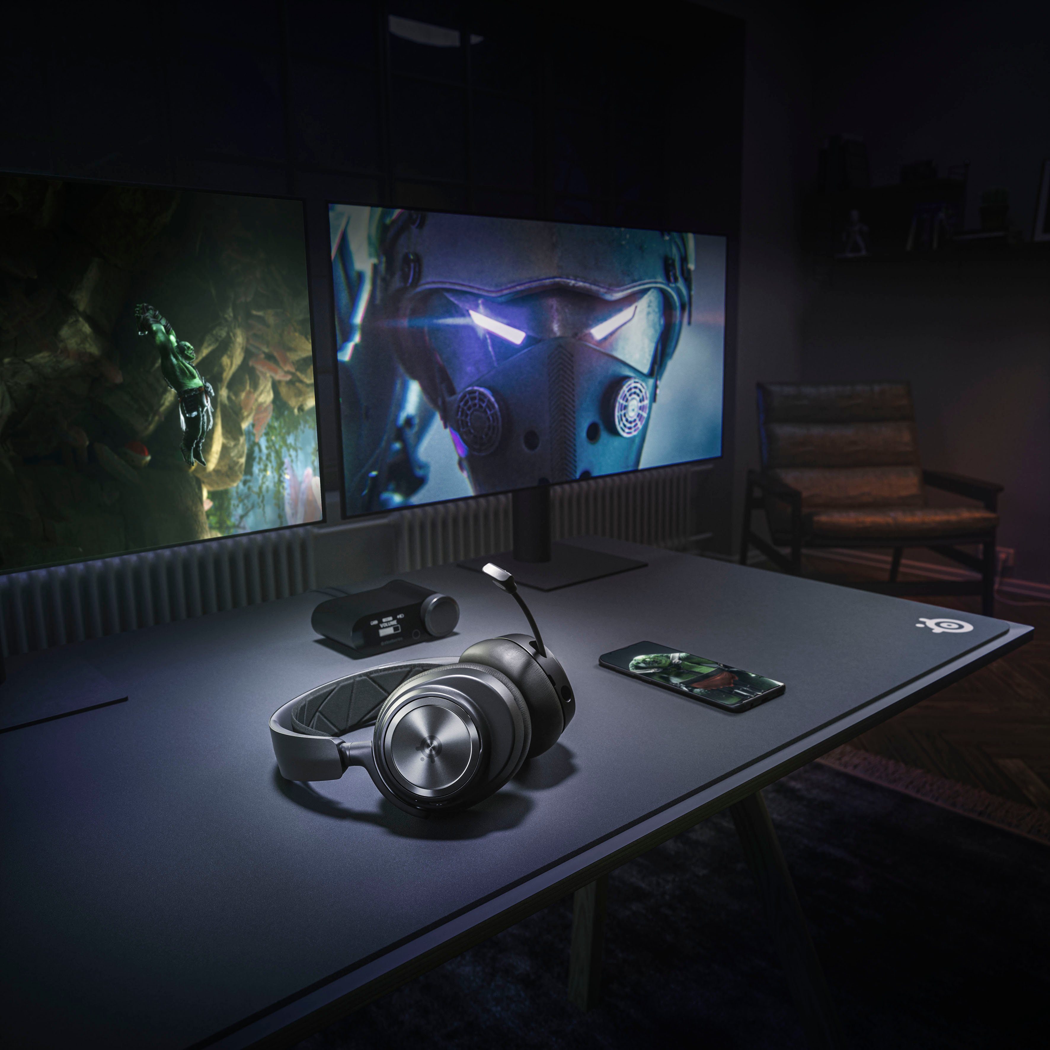 SteelSeries Arctis Nova Pro Wireless Gaming-Headset (Mikrofon abnehmbar, Noise-Cancelling, Bluetooth, Wireless)