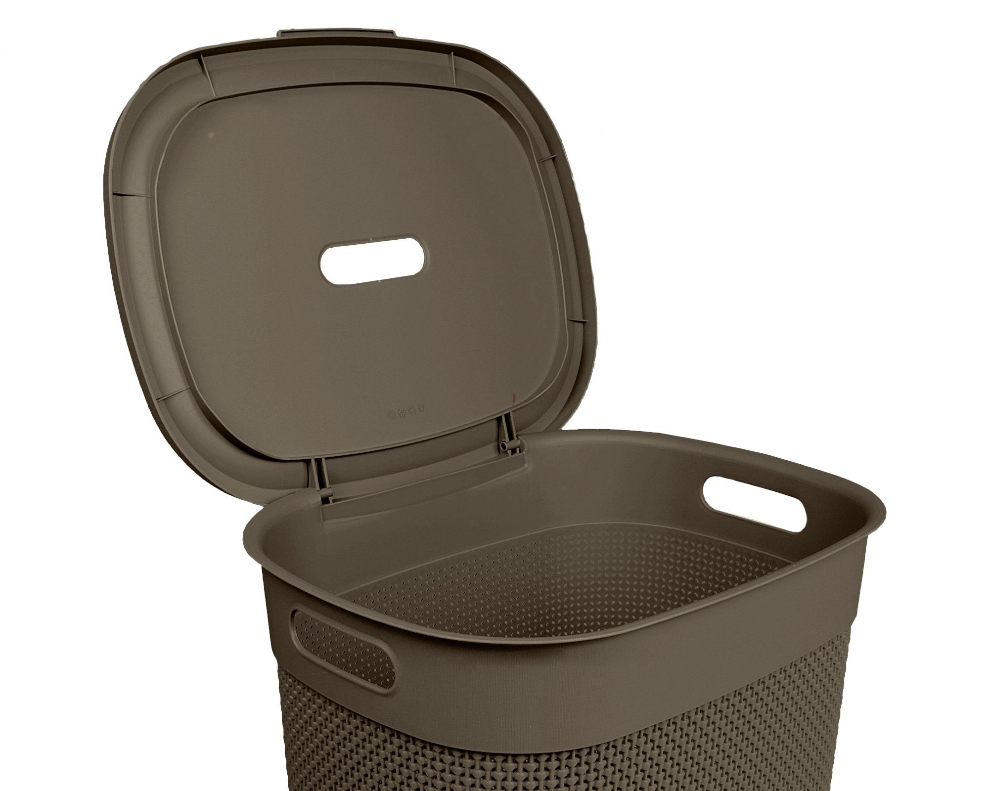 ONDIS24 Wäschebox Wäschekorb Filo aus Kunststoff 55 Liter, gut belüftet, neues italienisches Design, edle Verarbeitung