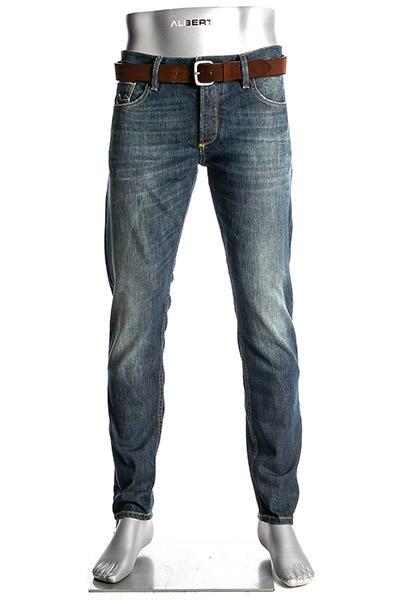Alberto, Jeans Slipe, Tapered Fit, Baumwolle 11,5oz, blau