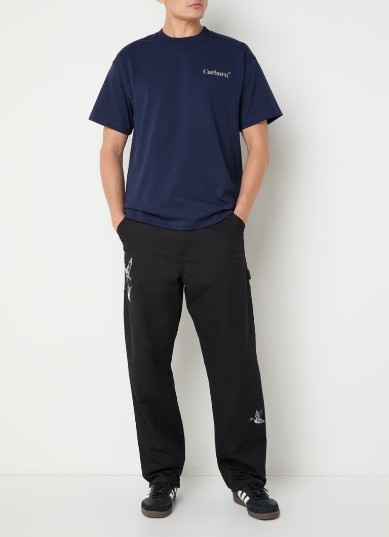 Koszulka Carhartt WIP Fold z organicznej bawełny z logo i nadrukiem z tyłu.