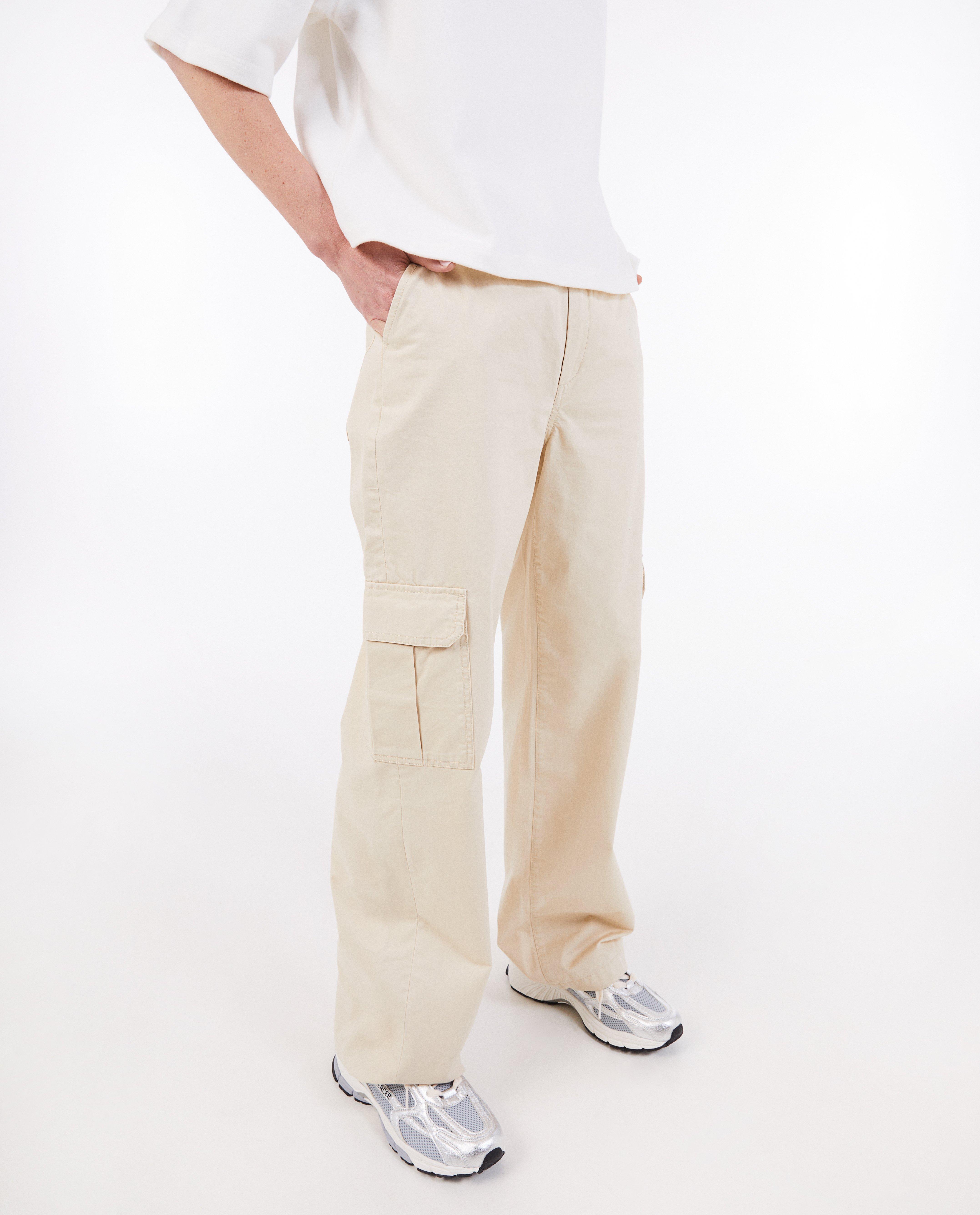 Pantaloni scurți Sora Bej, croială cargo kaki