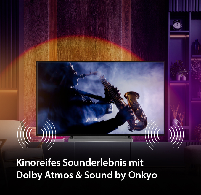 Toshiba Toshiba 55UF3D63DA 55 Zoll Fernseher / Fire TV (4K UHD, HDR, Built-In Alexa, Sound by Onkyo)