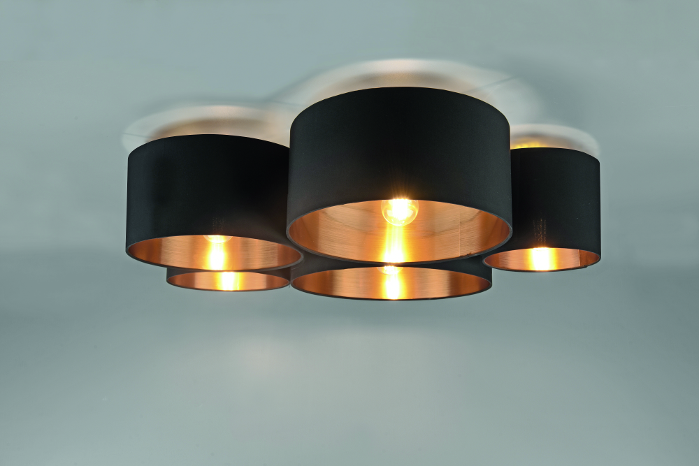 Deckenleuchte Carlton schwarz/gold