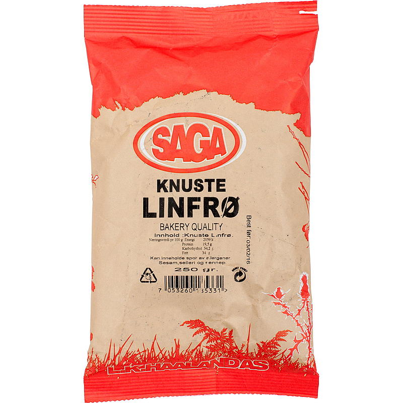 Saga Knuste linfrø 250 g