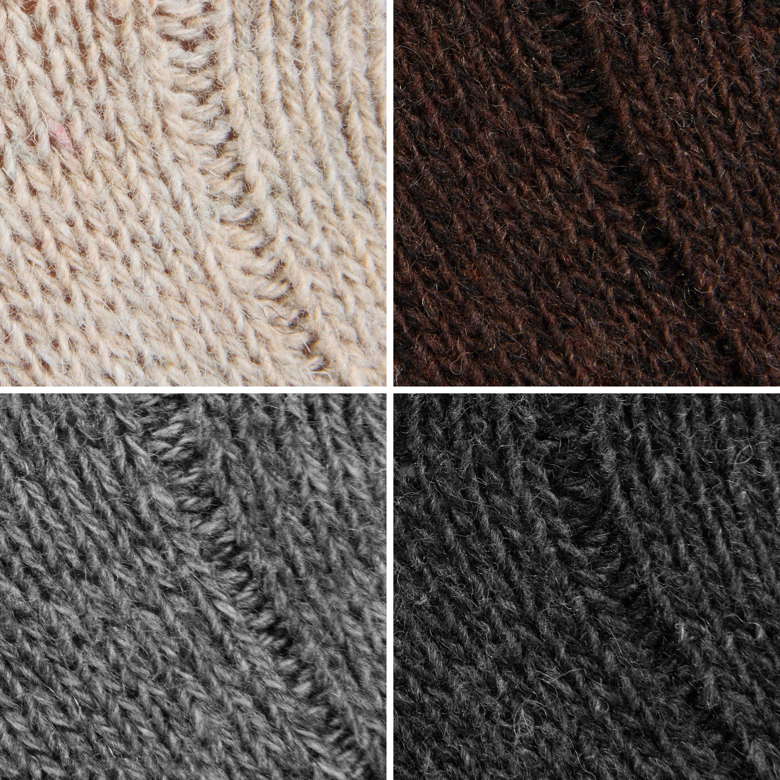 BRUBAKER Socken Alpaka Socken aus 100% Alpakawolle - Warme Feinstrick Wintersocken (Damen und Herren Feinsocken, 4-Paar, Alpakasocken) hohe Unisex Wollsocken für Männer und Frauen