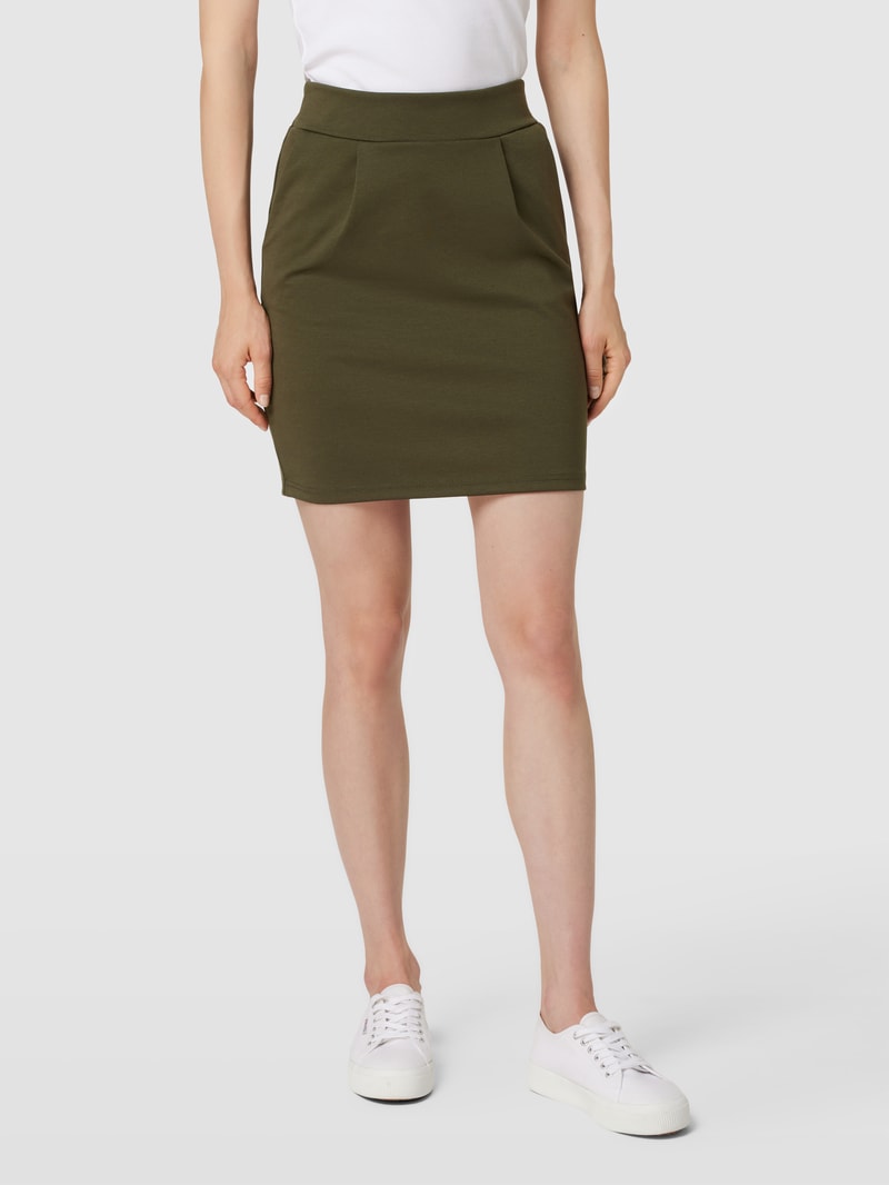 Minirock mit elastischem Bund Modell 'Kate' in khaki
