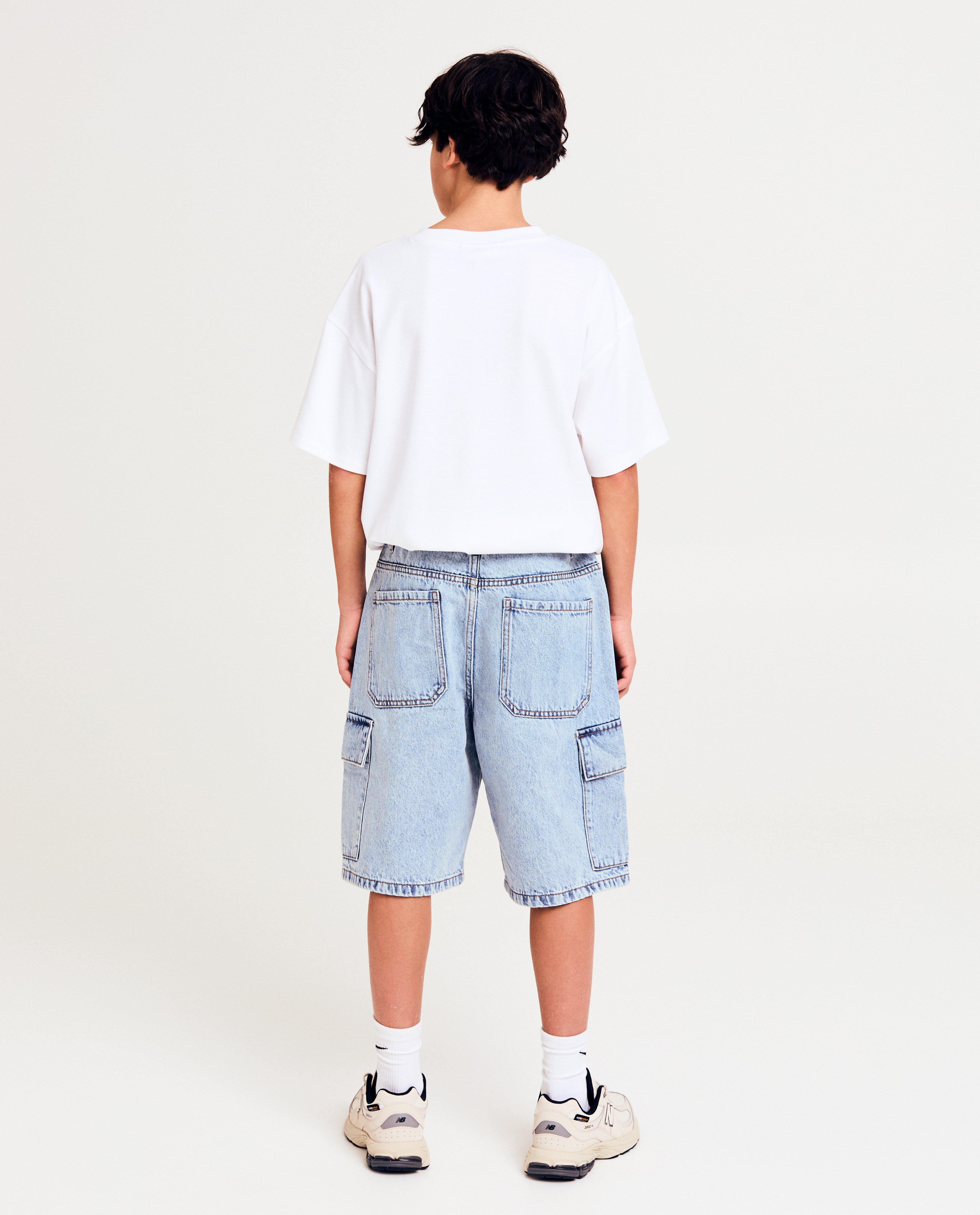Pantaloni scurți din denim Fish & Chips Blue, albastru deschis