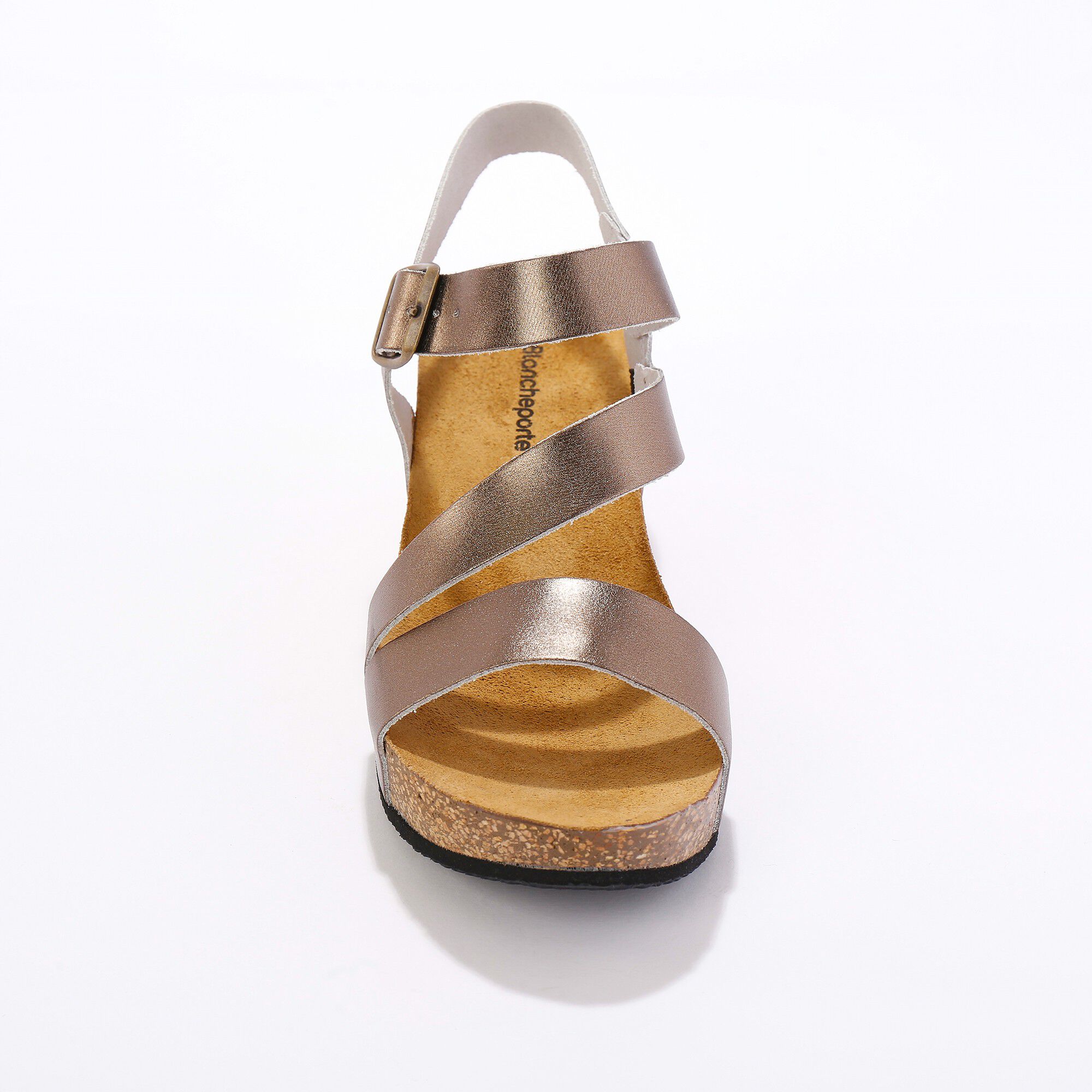 Sandales compensées cuir semelle liège