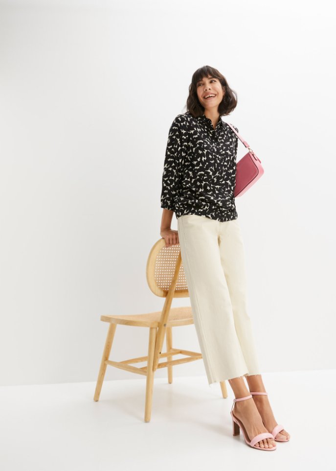 Bluse mit 3/4-Arm